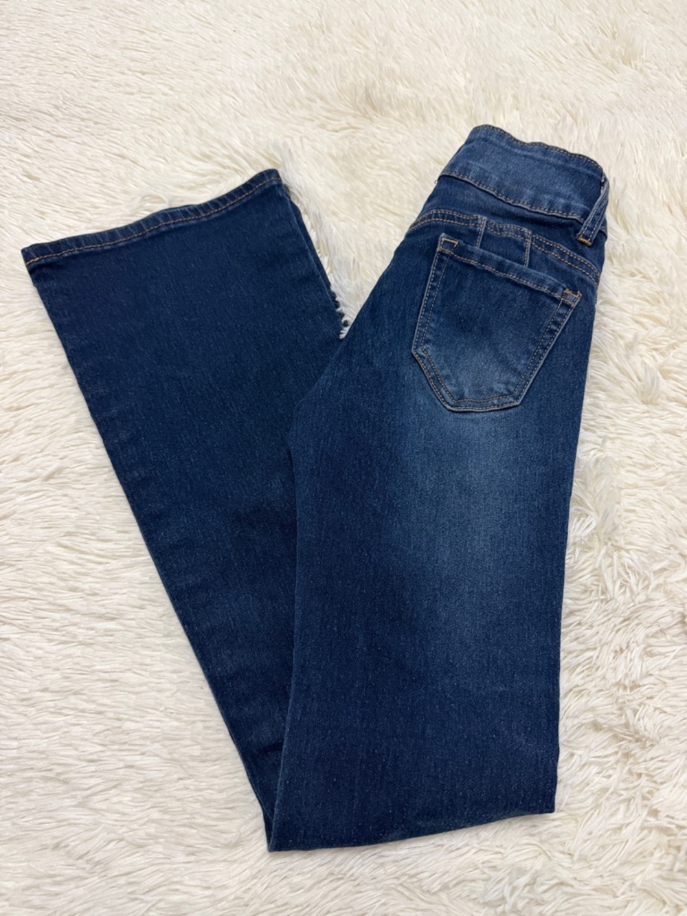 Dark Blue Wide Leg Women's Jeans - Flare Fit